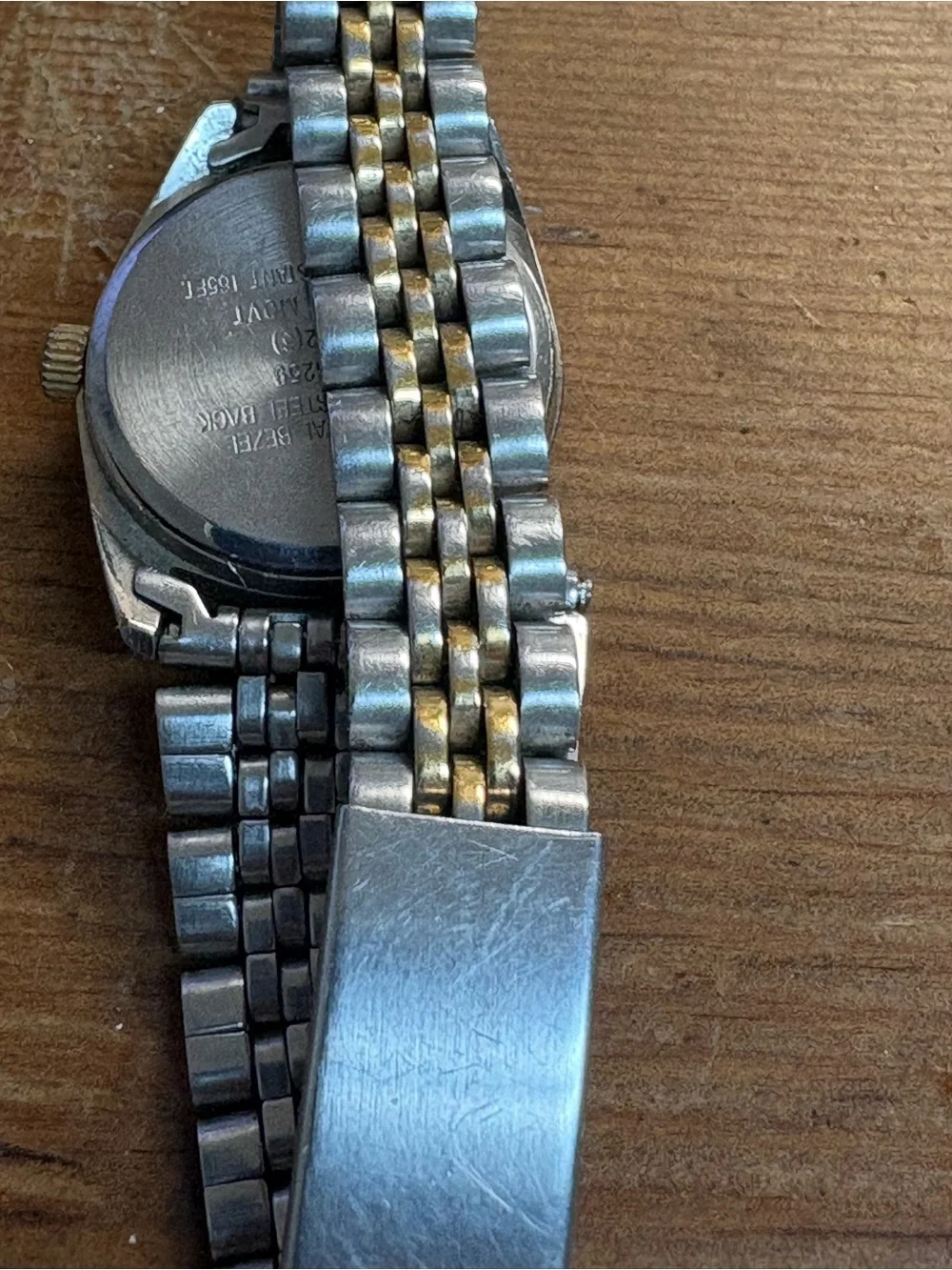 Armitron Blue Dial Two-Tone Gold & Silver Bracelet Watch reliable new battery